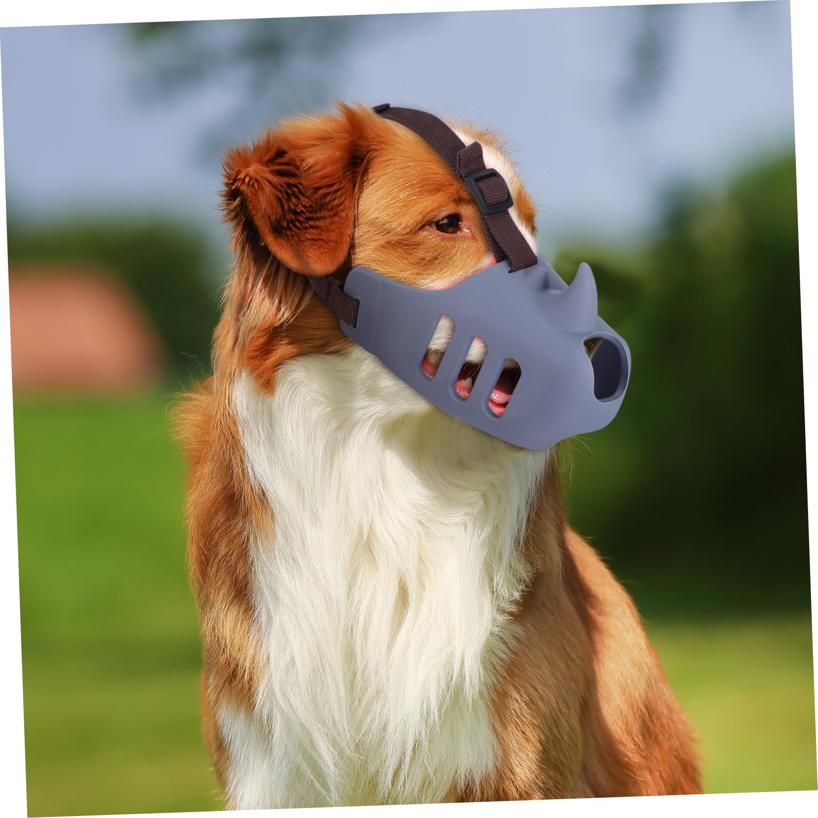 Kisangel Museruola per Cani 3 Pezzi in Silicone Morbido, Antiabbaio e Antizona, per Cani Medi e Grandi, Design Traspirante e Confortevole per Uso Quotidiano