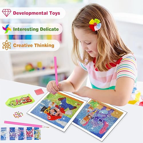 Miniatura 4 de LAVIDASS Kits de diamantes para niños y adultos, paquete de 4 unidades, 5D, arte de diamante completo para niños de 6 a 8 a 10 a 12 años y