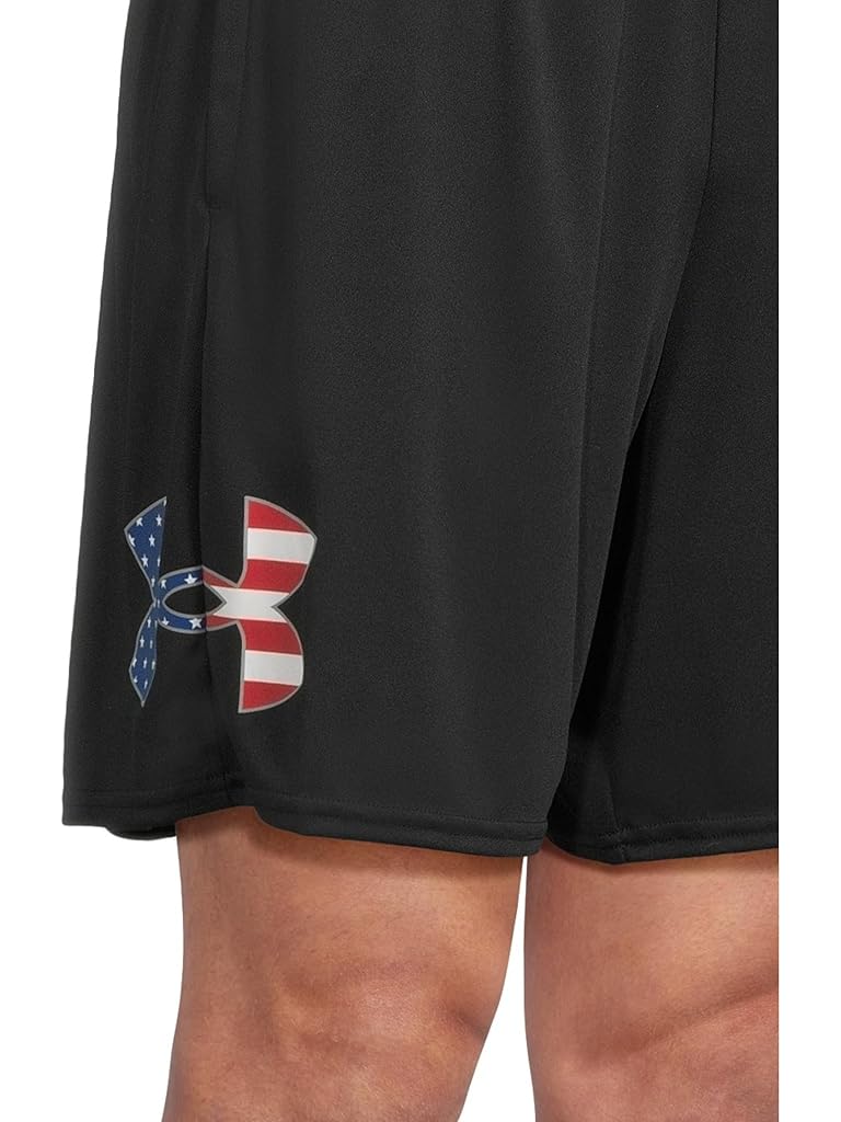 Black Under Armour Freedom Tech Big Flag Logo Shorts