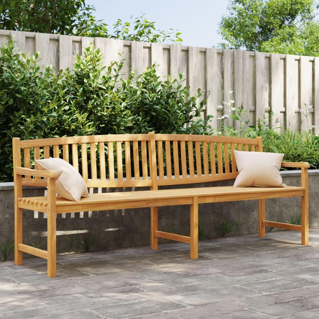 Mobili da esterno in legno massello di teak, 228 x 59,5 x 90 cm, seduta resistente alle intemperie, design elegante per giardino e giardino