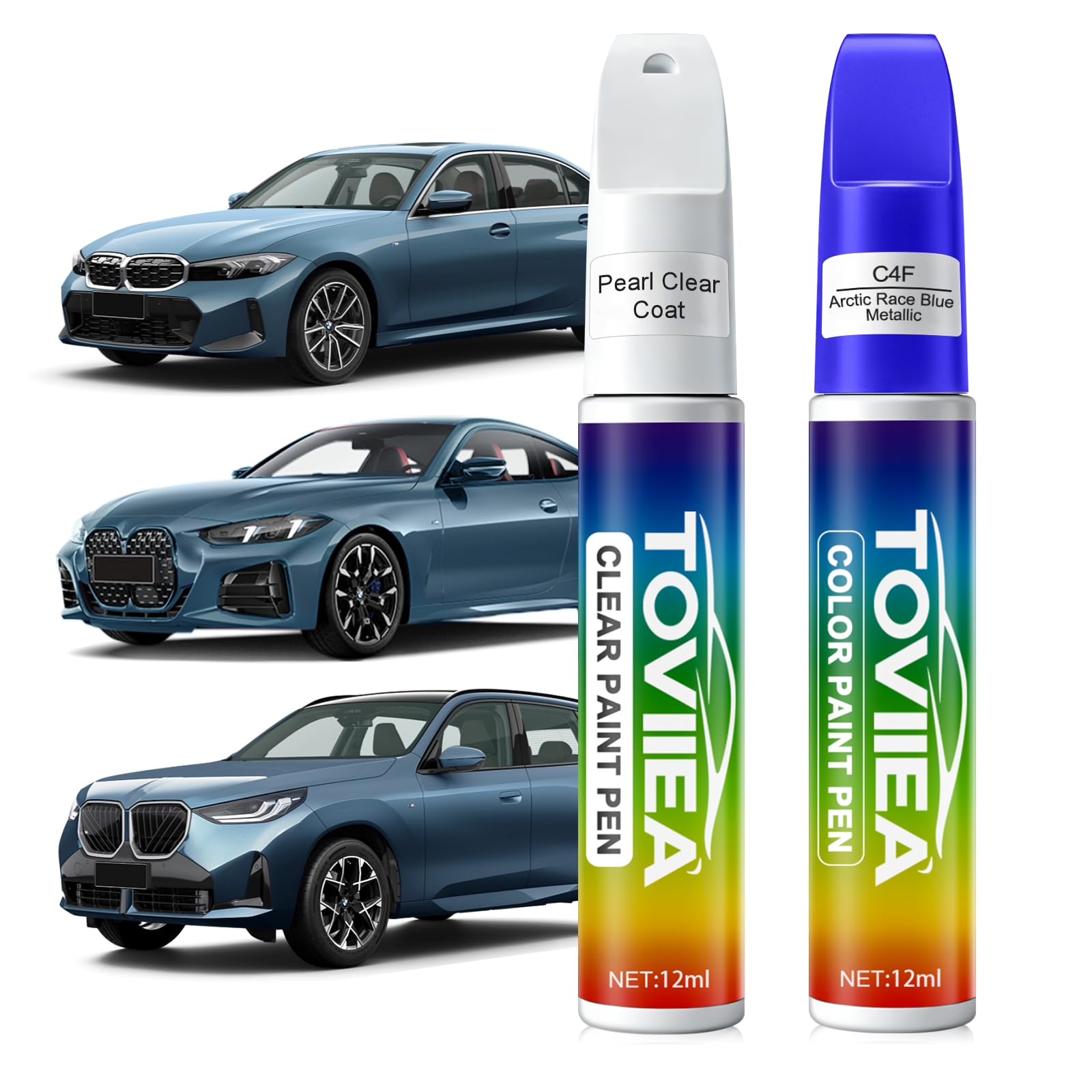 Alpine White(300) Touch Up Paint Compatible with BMW,2-In-1 Car Scratch Remover Pen,Car Paint Scratch Repair Kit for Scratches,Chips & Nicks,2-PCS SET — view 14