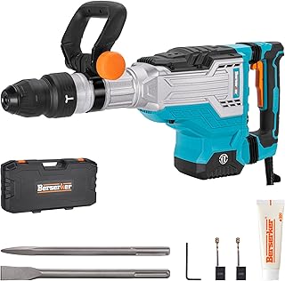 Berserker 1700W 25-Pound SDS-Max Demolition Jack Hammer, 1-9/16" 14-Amp Corded Electric Heavy Duty Demo Chipping Hammer Co...