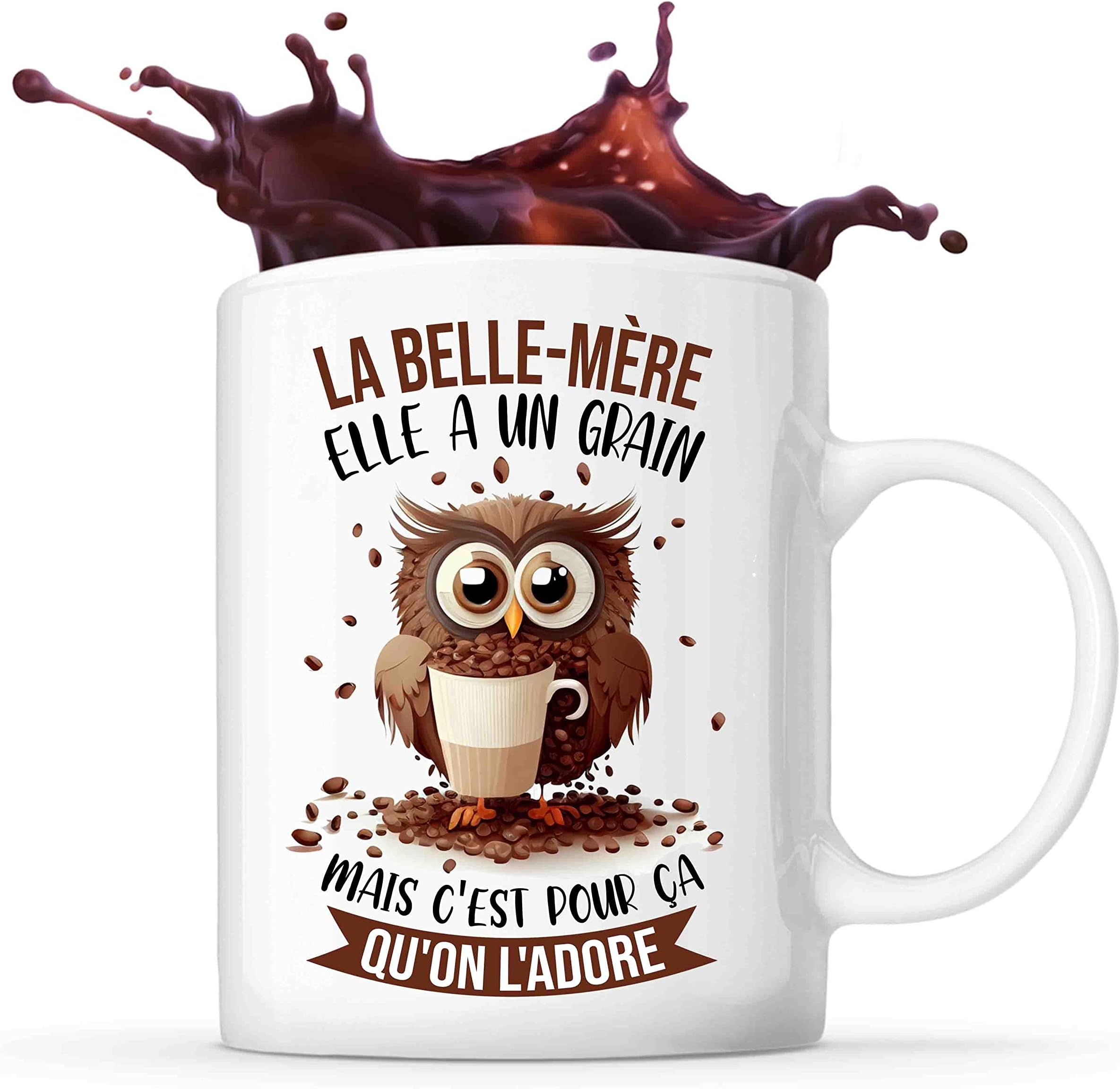1 Pièce Tasse En Céramique De 11 Oz Avec Texte Humoristique: "CHÈRE