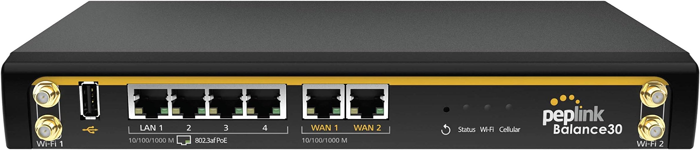 Peplink Balance 30 Pro | 400Mbps Throughput | Dual-WAN Branch Router | 802.11ac Wi-Fi | Embedded LTE-A Modem | BPL-031-LTEA-W-T