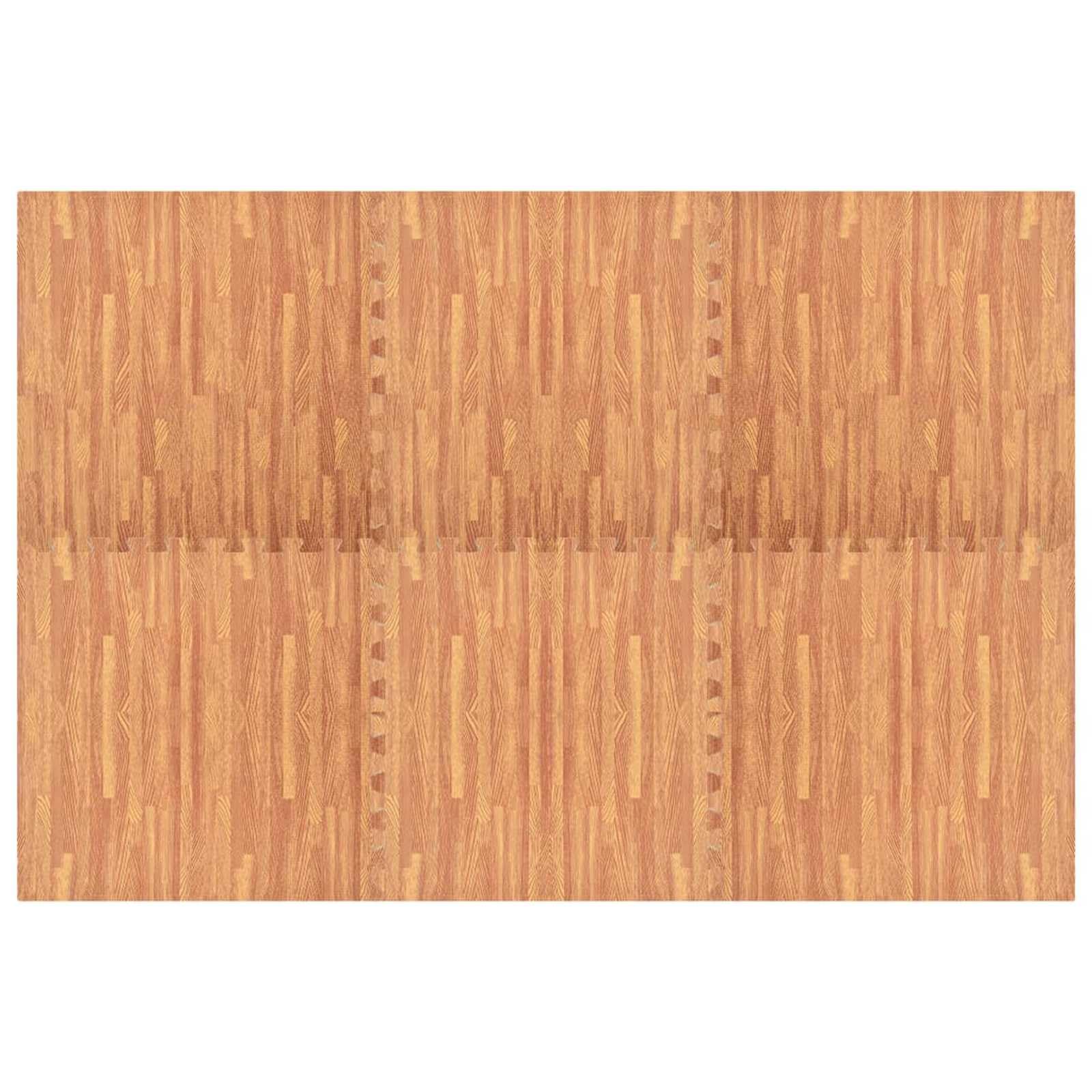 Alfombra de suelo para piscina, 6 unidades, aspecto de madera, 4,32 m², espuma EVA, resistente al agua, para piscina y jacuzzi, base antideslizante con acolchado grueso, diseño de azulejos de fácil
