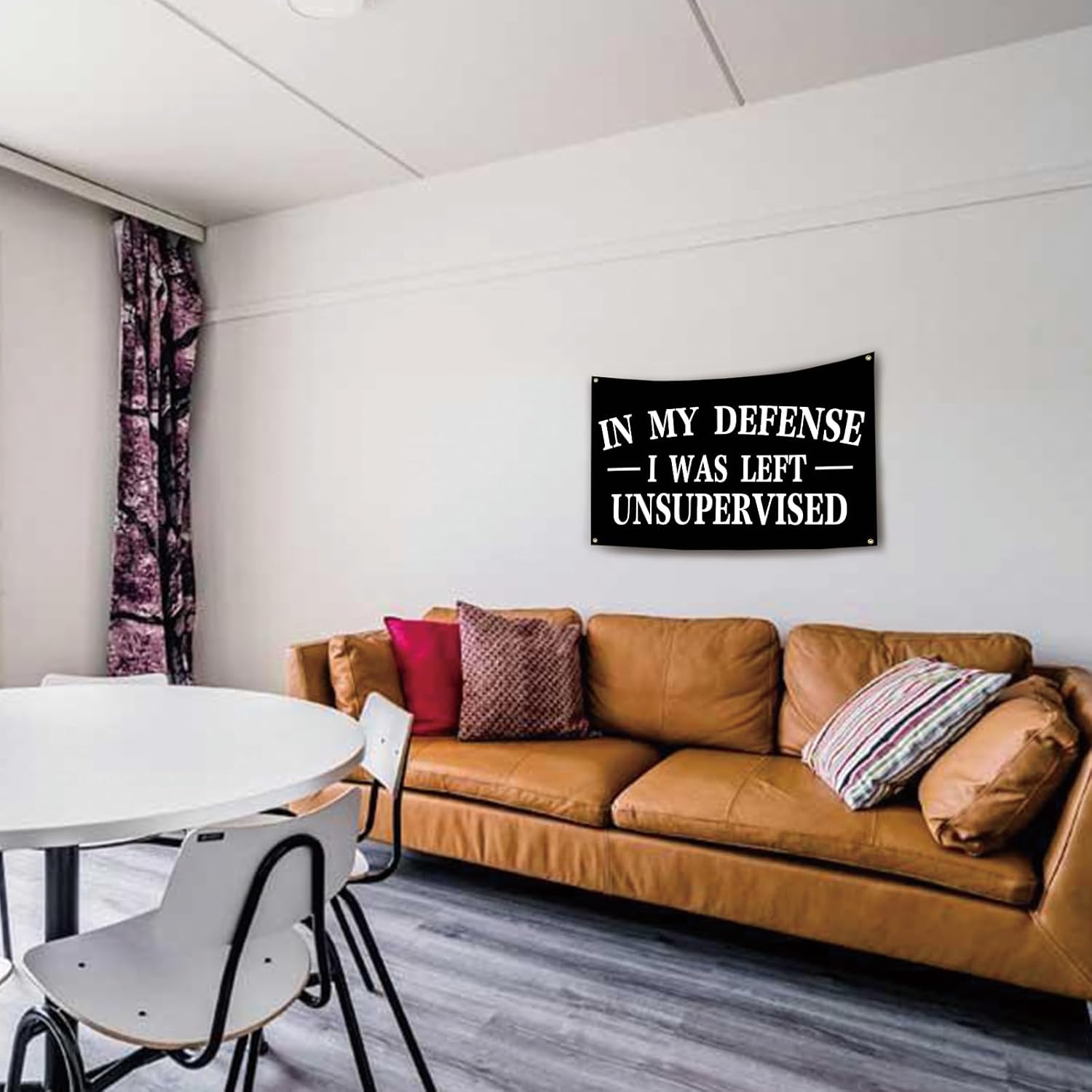 In My Defense I Was Left Unsupervised Flag Funny Flags for Room 3x5 Feet College Dorm Room Decor Man Cave Frat Wall Flag - Image 3