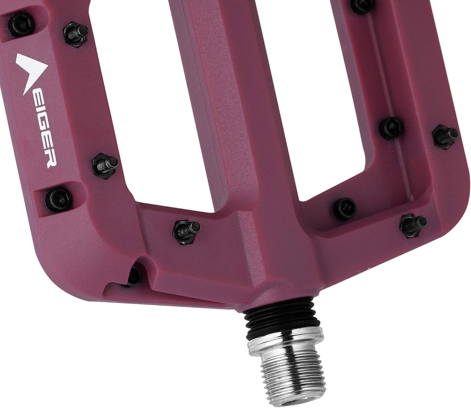 Eigertec Basic C MTB Pedals Mountain Bike Pedals Reinforced Lightweight Nylon Fiber Bicycle Platform Flat Pedals for BMX MTB 9/16" City