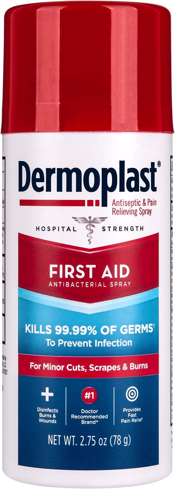 First Aid Spray, Analgesic & Antiseptic Spray for Wounds, Minor Cuts, Scrapes and Burns, Wound Care, 2.75 Ounce (Packaging May Vary)