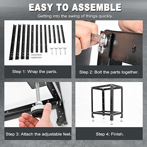 Miniatura 5 de Soporte de trabajo utilitario de acero aleado, tienda multiusos con patas ajustables para bancos de trabajo de accesorios para mesa de enrutador de