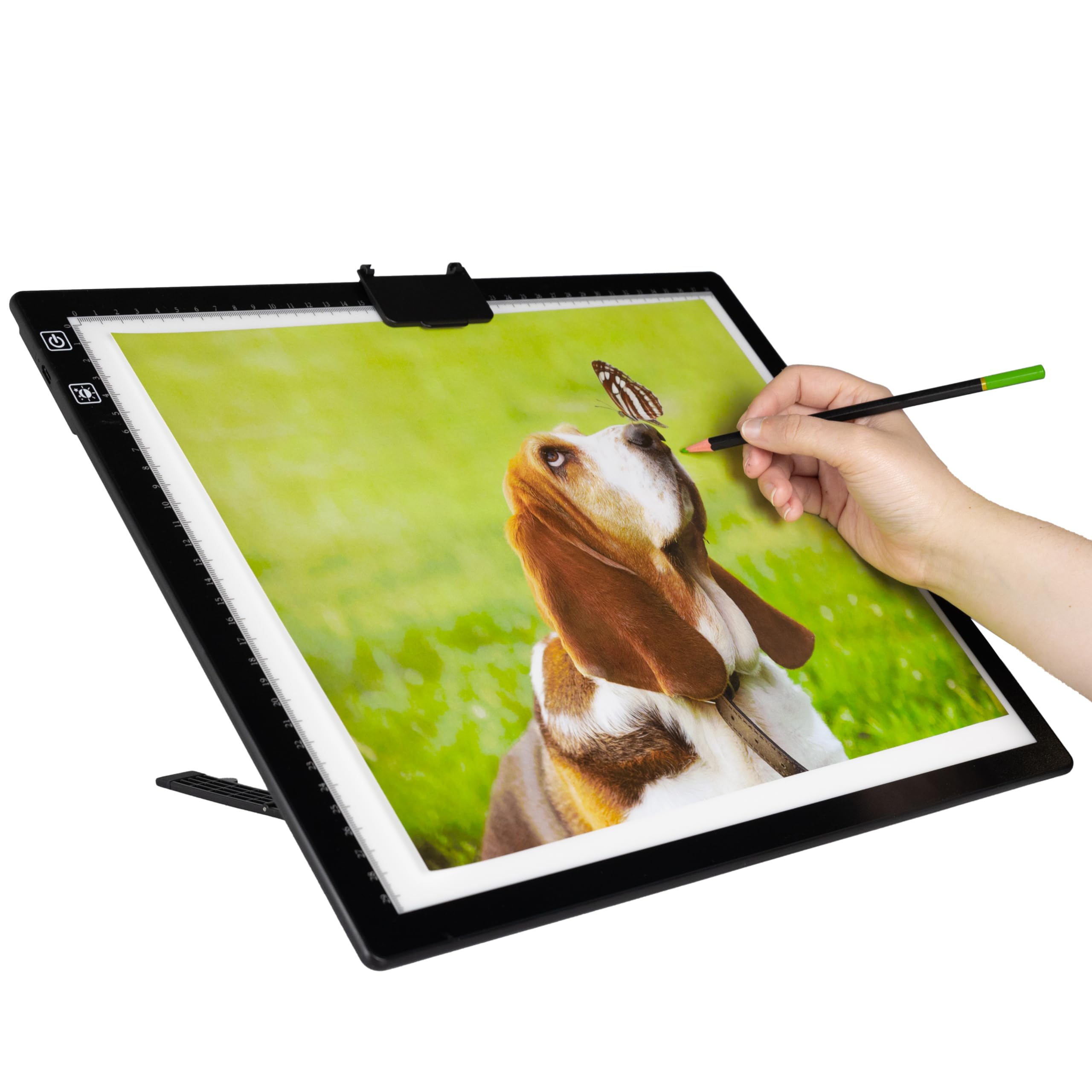 Crafts&Co® Lightpad A3 wiederaufladbar für Diamantmalerei, Zeichnung, Tätowierung | Dimmbares Lichtpad für Kinder und Erwachsene | Lichtpad LED mit USB | 470x345mm