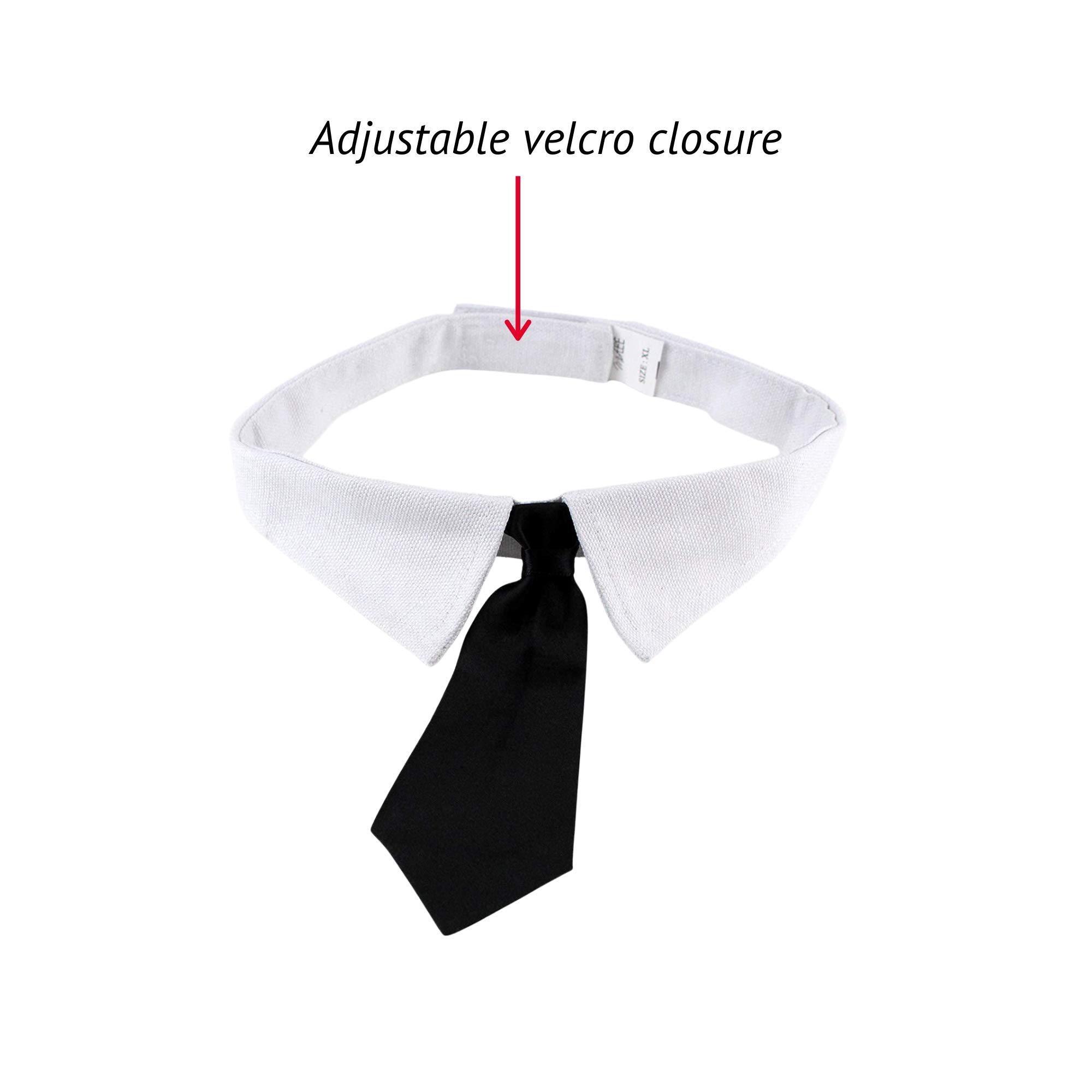 Midlee Cravatta per cani formale nera con collo da 48,3-58,4 cm (XL)