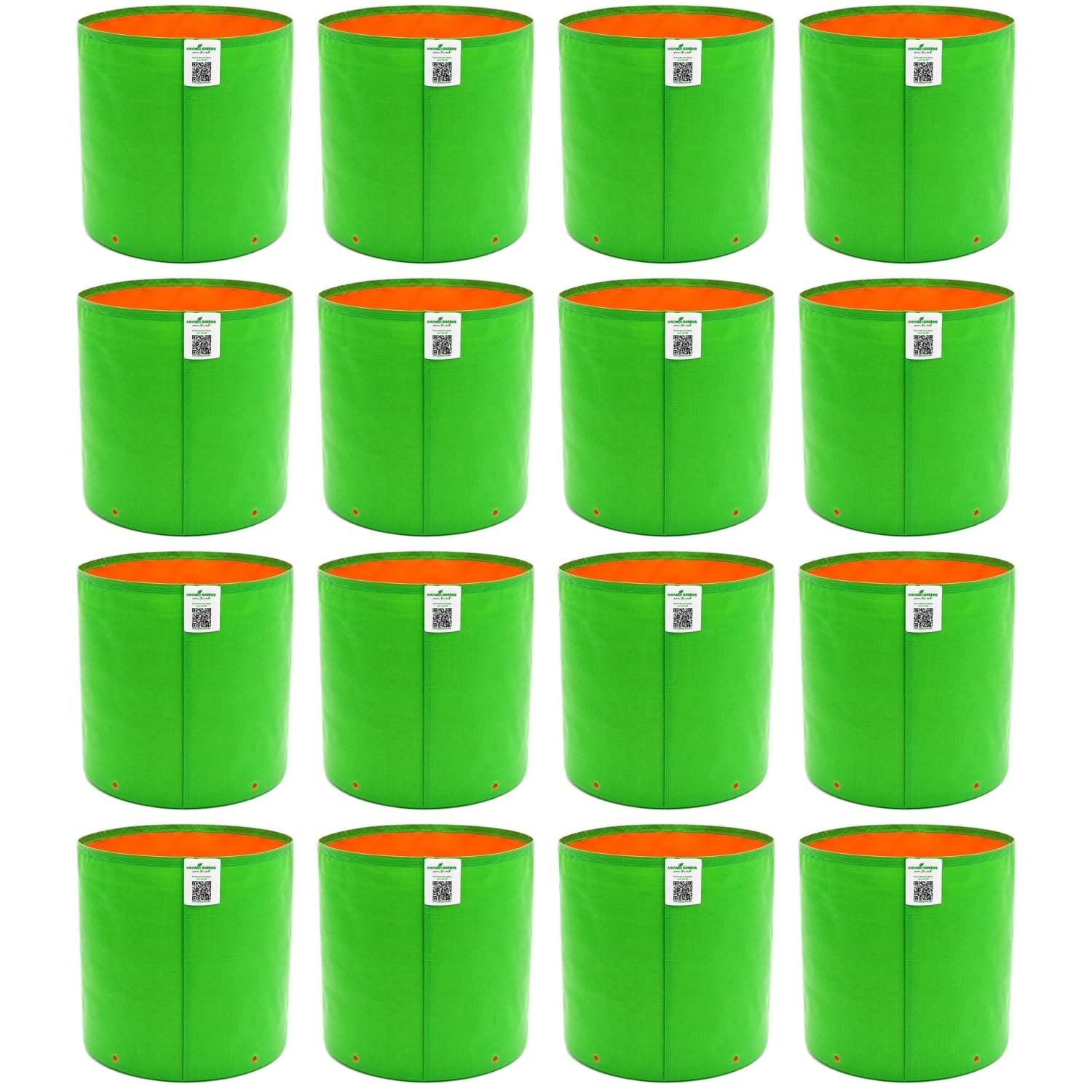 Anandi Green Grow Bags - Premium Plant Containers -12 Anandi Green Grow Bags - Premium Plant Containers -12