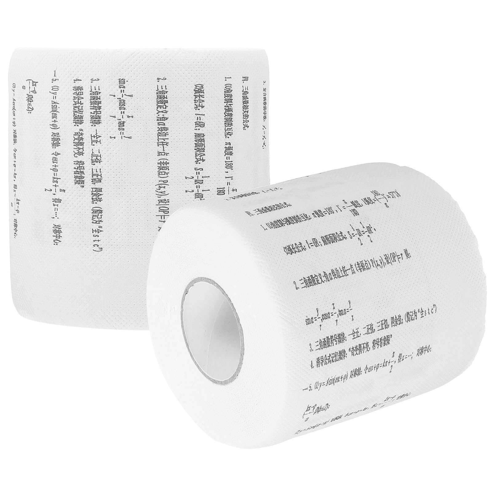 Papel higiénico divertido con fórmulas matemáticas impresas y diseño creativo