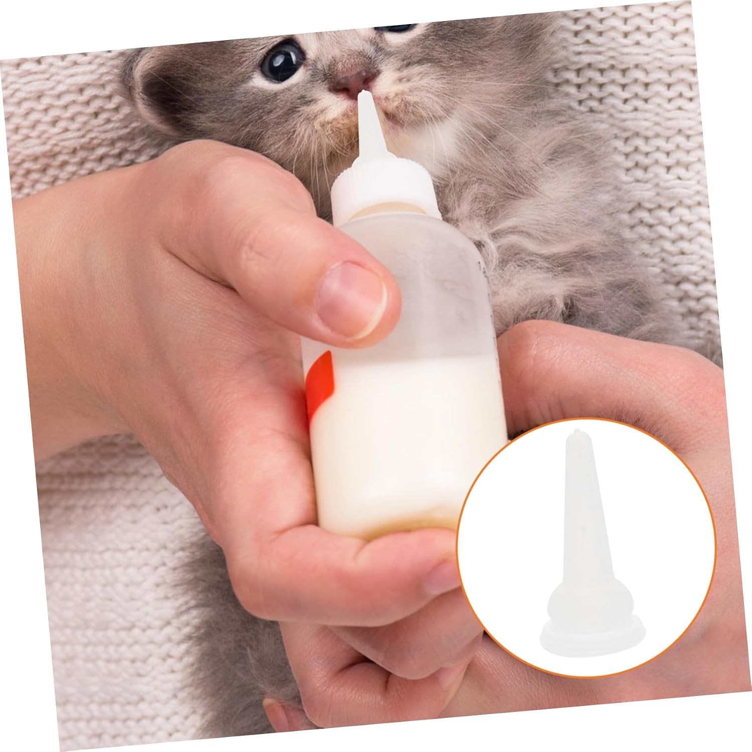 Kisangel 40pcs Pet Feeding Nipples Rabbit Chinchilla Pacifiers Kitten Formula Feeding Bottle Nipple
