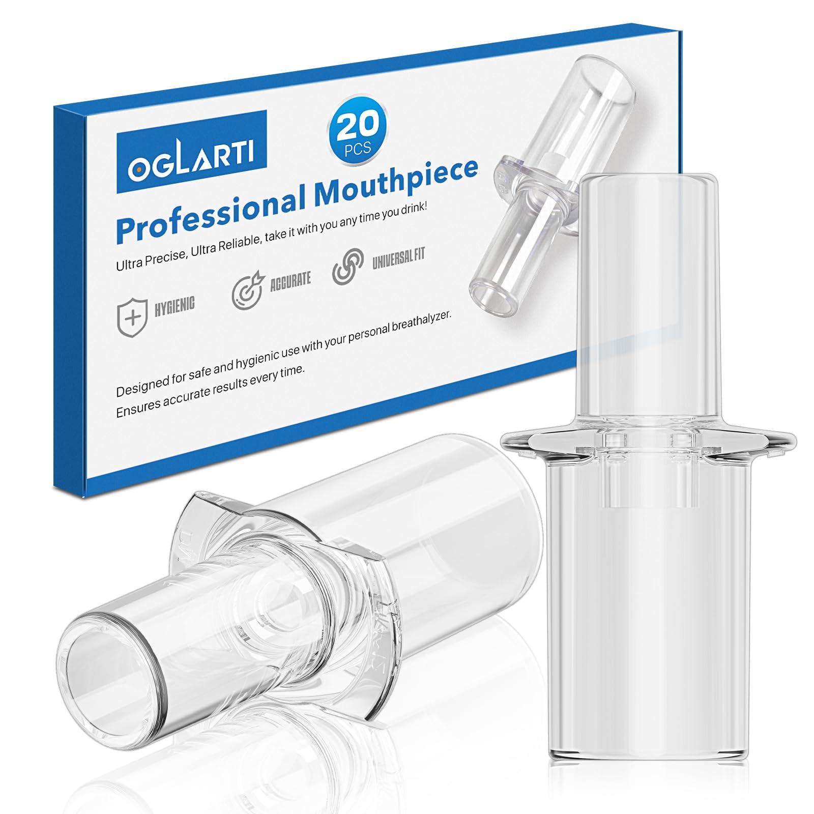 Photo 1 of [20 PCS] Breathalyzer Mouthpieces Disposable Replacement Tips, Individually Wrapped Breathalyzer Mouthpieces Bulk Pack for Alcohol Testers, Compatible with S80, Trace, Element, S75