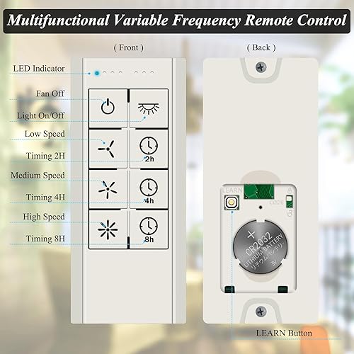 Miniatura 3 de Ventilador de techo inteligente universal con regulador, dispositivos inteligentes para el hogar que son compatibles con Alexa y Google Assistant,