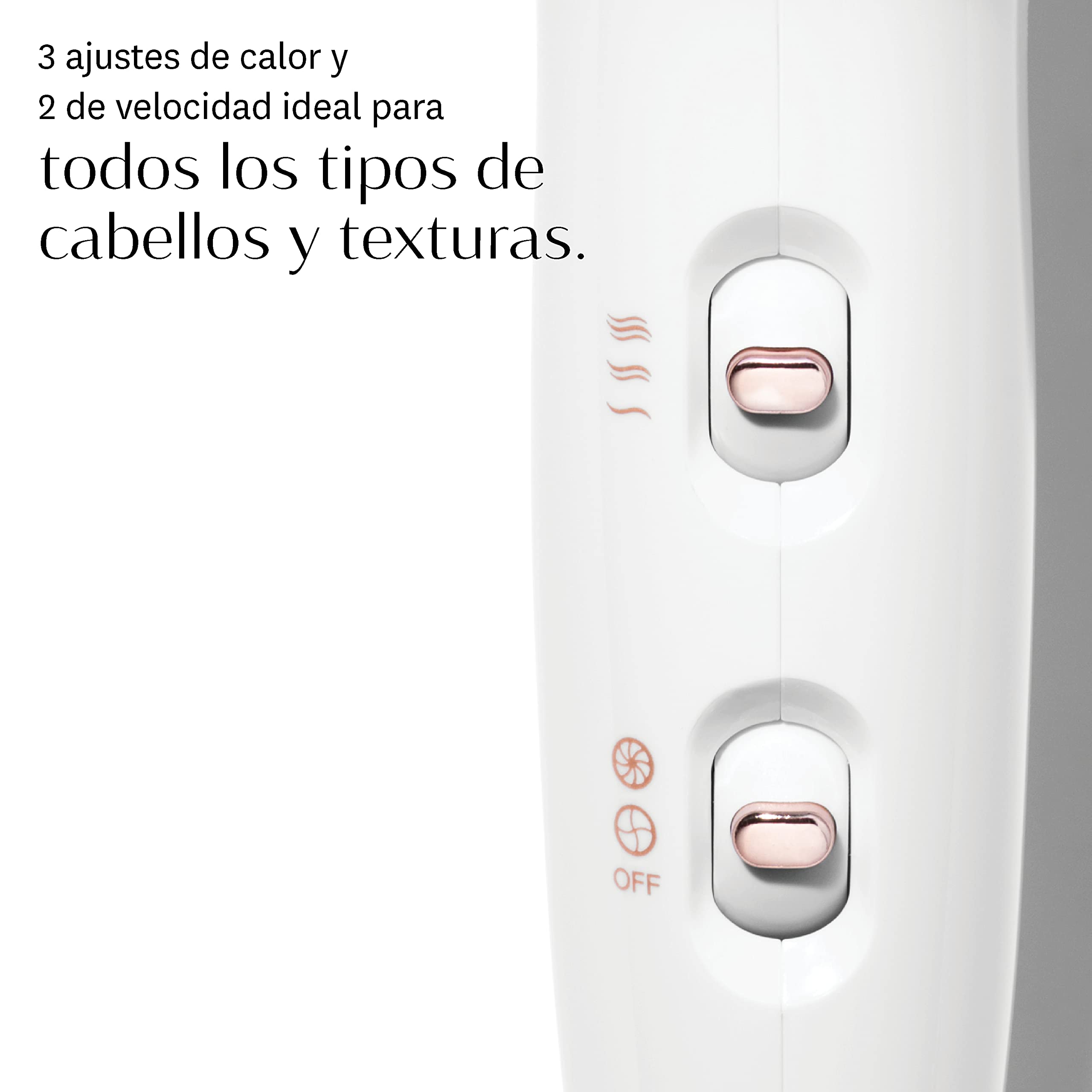 T3 Fit Compact Ionic Secador de pelo profesional, rápido secado, ligero, ergonómico, alisa el encrespamiento y con múltiples combinaciones de velocidad y calor