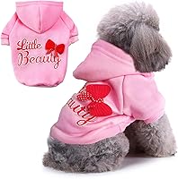 Vista 1 de Jecikelon Sudaderas con capucha para perros de invierno, ropa cálida para perros pequeños, chihuahua, abrigo, ropa para cachorros, gatos, disfraz