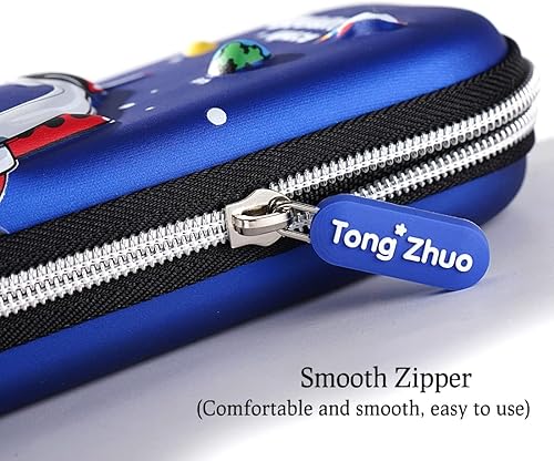 Miniatura 4 de Estuche para lápices para niños con dibujos animados 3D, estuche para bolígrafos para escuela, niños, estudiantes, papelería, astronauta, azul