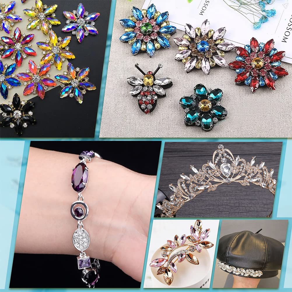 Fingerinspire 100 pz occhio di cavallo strass di vetro gemme punta