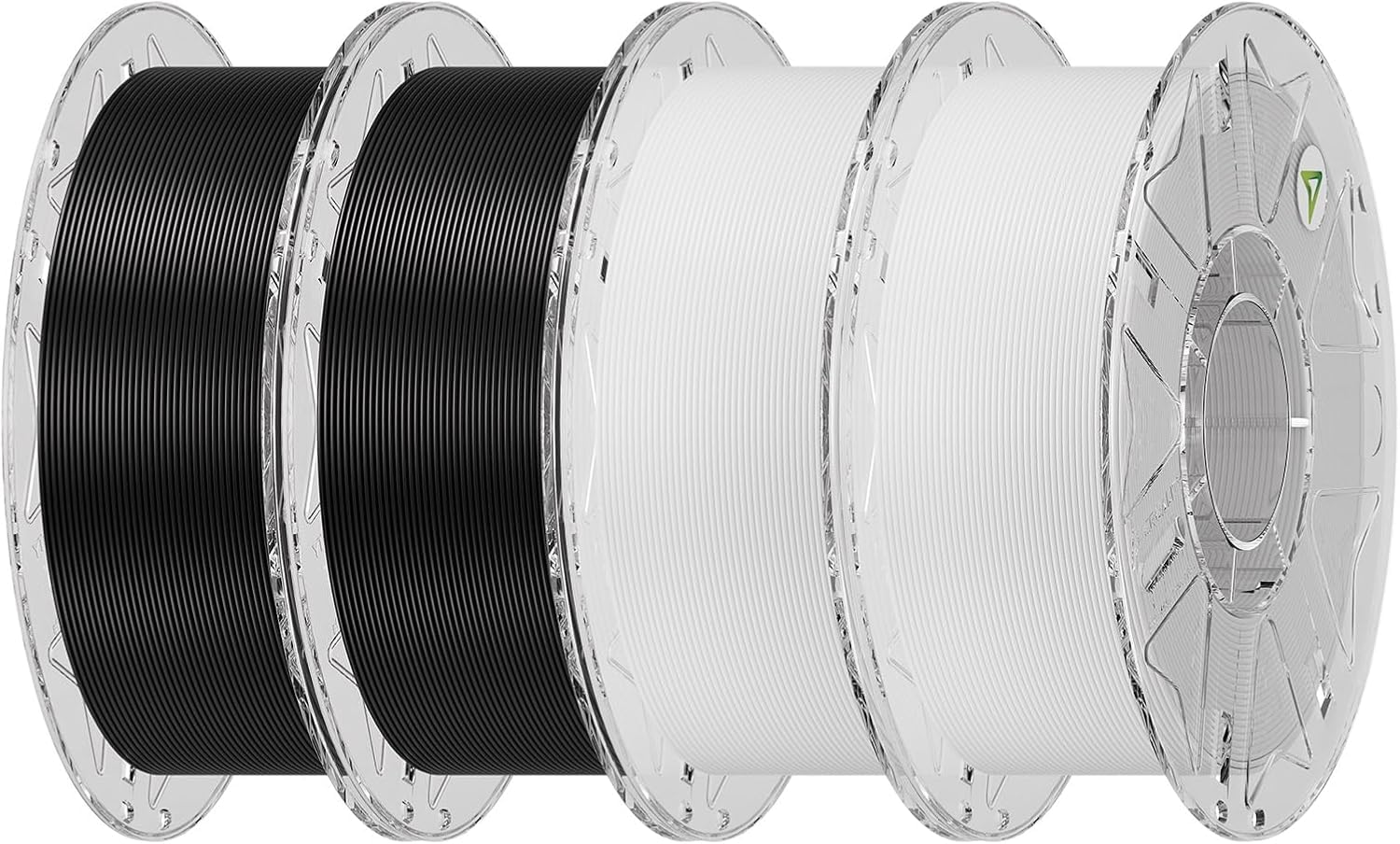 Creality Hyper PLA filament RFID, 1,75 mm, 600 mm/s, wysoka prędkość, wysoka precyzja i wytrzymałość, 15 kolorów, gładki druk 3D (2 czarne / 2 białe)