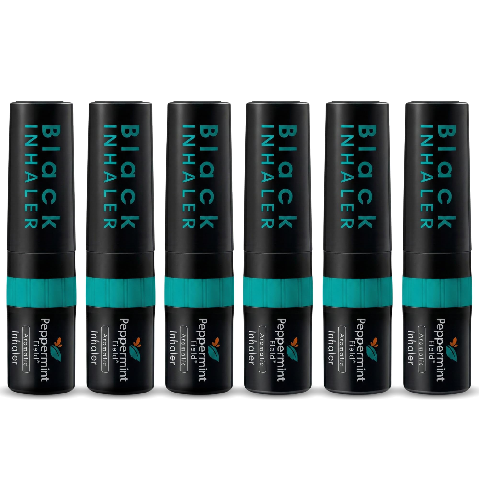Peppermint Field Black - Powerful Herbal Inhaler - 6 Pack
