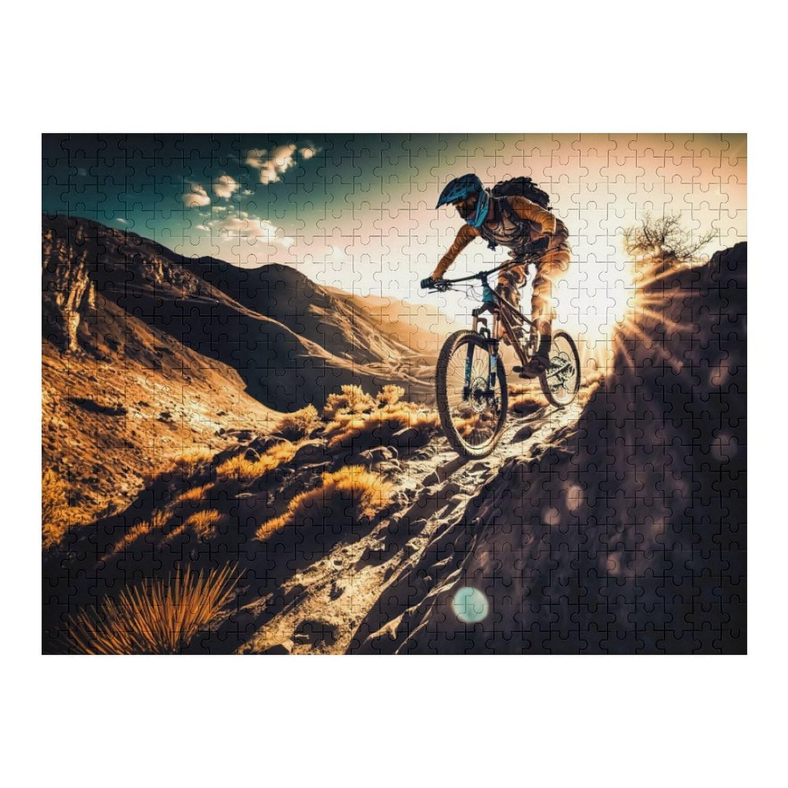 Puzzle for Adults 1000pcs(52x38cm) Mountain Bike Adult Jigsaw Puzzle Anti-Stress Toys Pattern Assembly Unique Gifts for Birthday And Christmas 1000pcs(52x38cm)