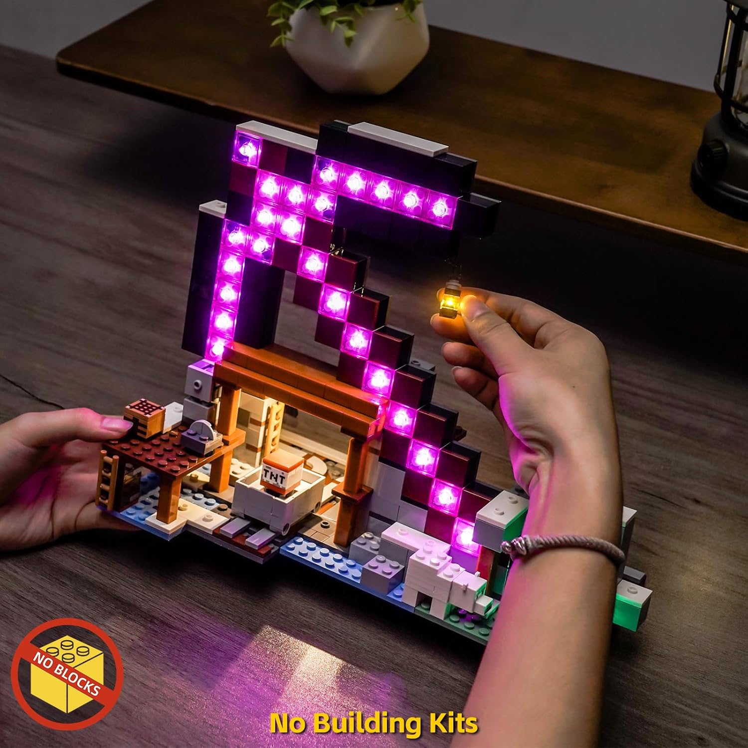BrickBling Lighting Compatible with Lego The Pickaxe Mine 21277-Lights Only, No Bricks Included