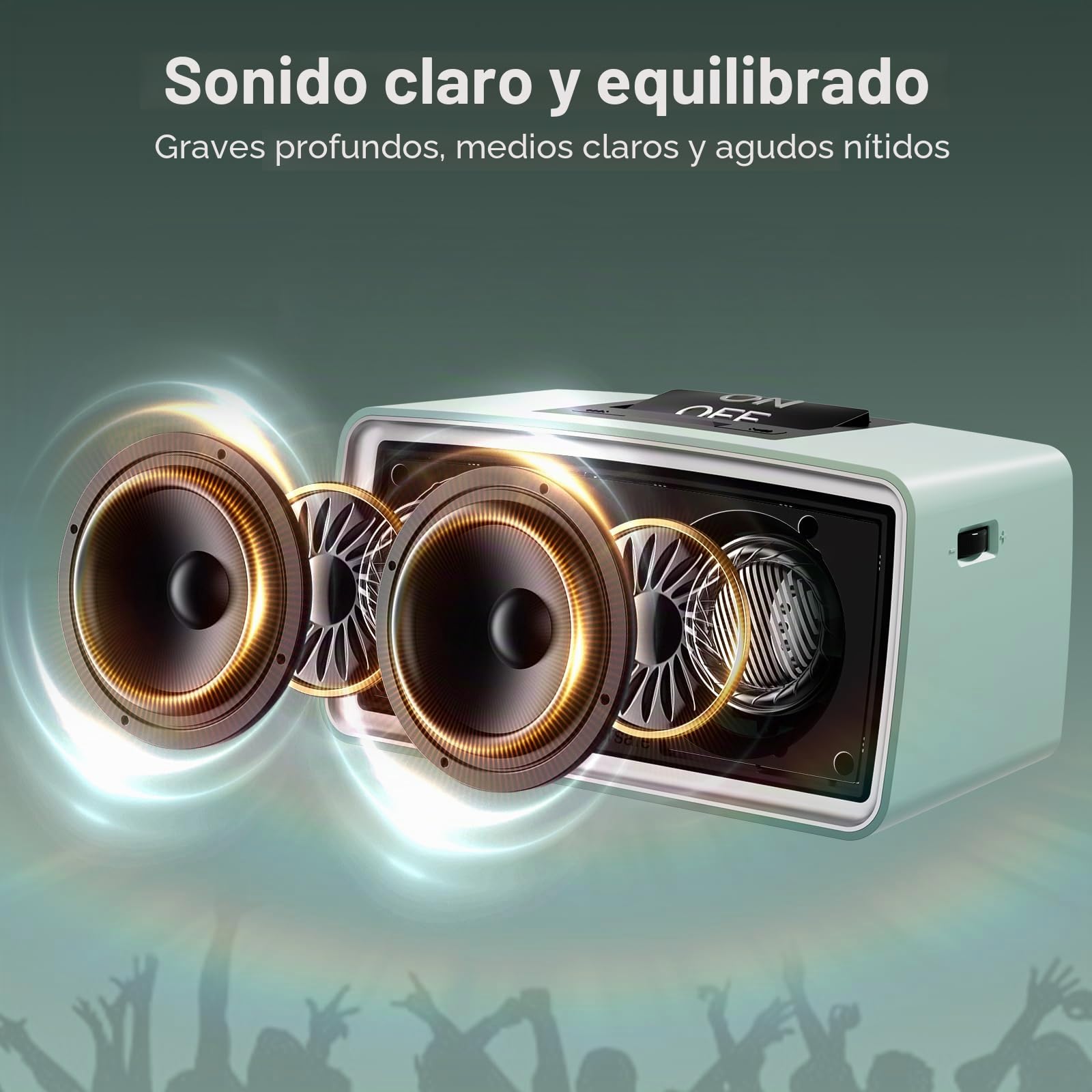 Lamborsafe Reproductor de música simple para personas mayores, ancianos, pacientes con demencia, reproductor de audiolibros MP3 retro con tarjeta TF de 32 GB, control de un botón para pacientes con