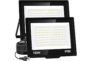 2-Pack Charon Lighting: 120W LED Flood Lights for Outdoor Illumination