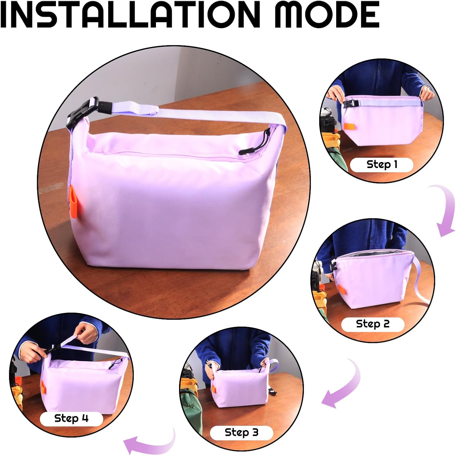 Insulated Lunch Bag for Women Men, Large Capacity Oxford Cooler Tote