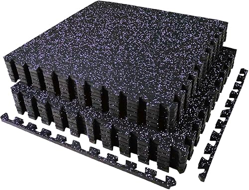 Miniatura 21 de AIRHOP - Alfombras de 0,56 pulgadas de grosor para equipos de ejercicio de 24 pies cuadrados, 6 piezas de goma mejorada con parte superior de goma