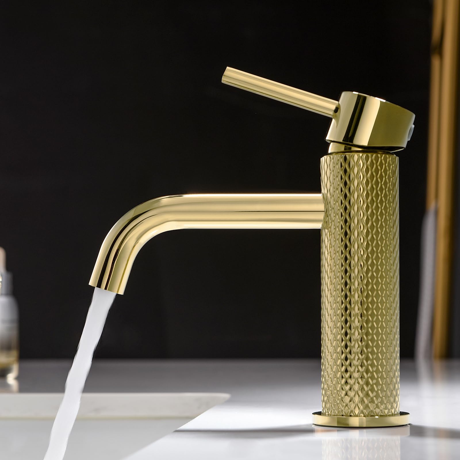 Bathroom Mixer Tap, Bathroom Tap, Washbasin Tap, Washbasin, Bathroom, Gold