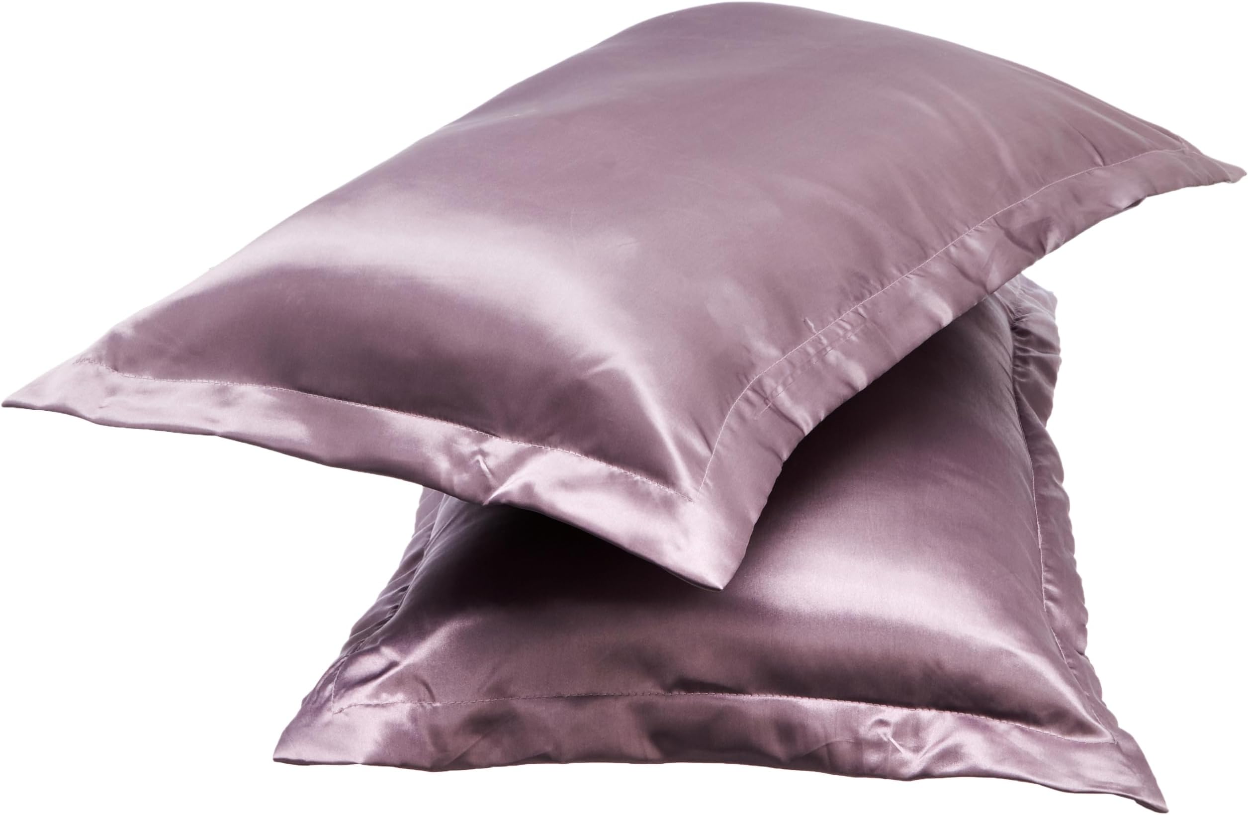 Amazon Brand - Solimo Satin Silk Solid Pillow Cover (Rose Taupe)