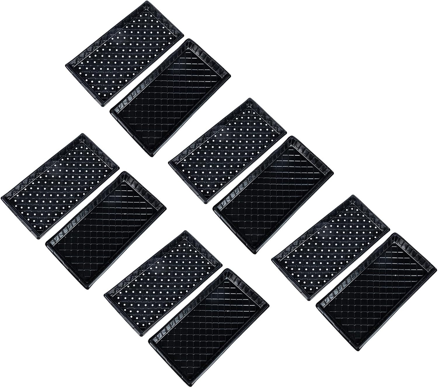5 Sets Plant Germination Trays Flat Plastic Nursery Sowing Trays for Succulent Seed Starting and Indoor Gardening Supplies