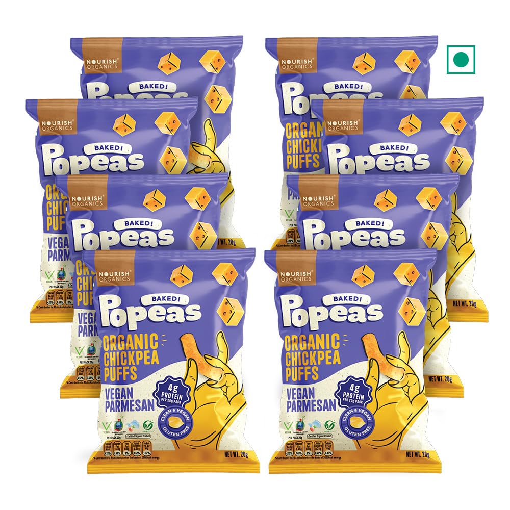 Popeas Organic Chickpea Protein Puffs - Vegan Parmesan -Gluten Free (Mini Pack X 8) (B0C81N9V41) Amazon Price History, Amazon Price Tracker