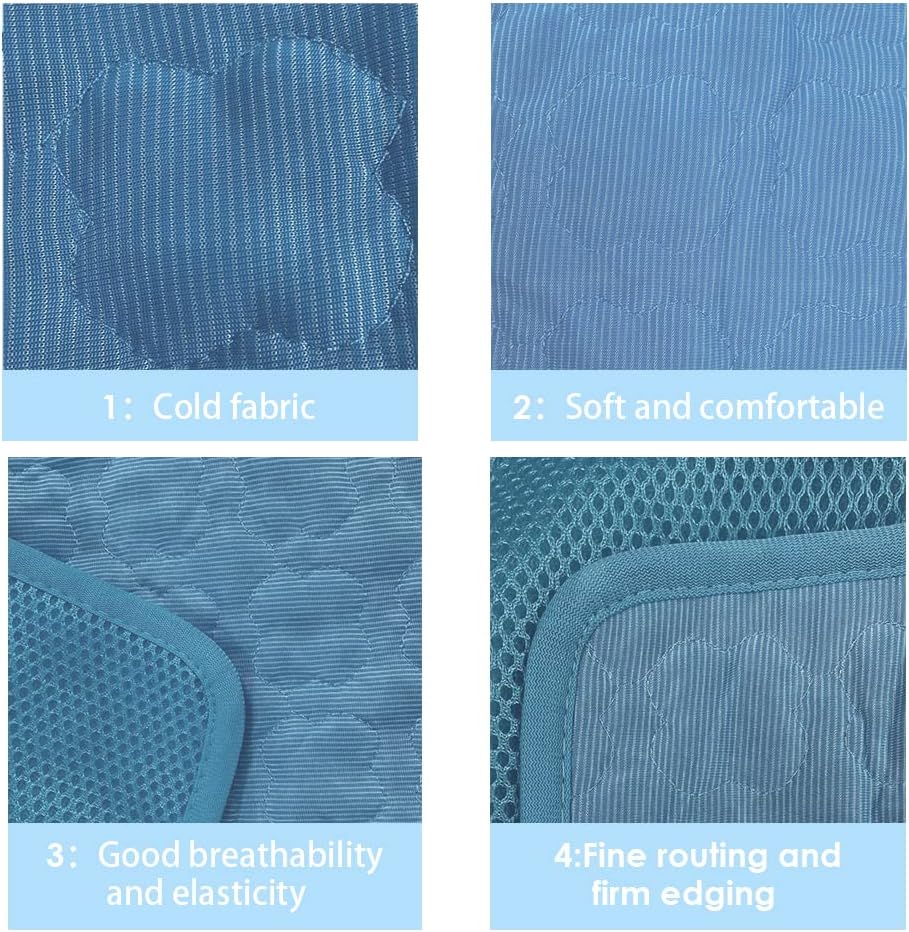 review FEimaX Dog Cooling Mat, Pet Summer Pads Cat Ice Silk Self Bed Sleeping Washable & Portable Cushion Home or Outdoor for Kennel/Sofa/Bed/Floor/Car Seats Small Medium Large Dogs Cats