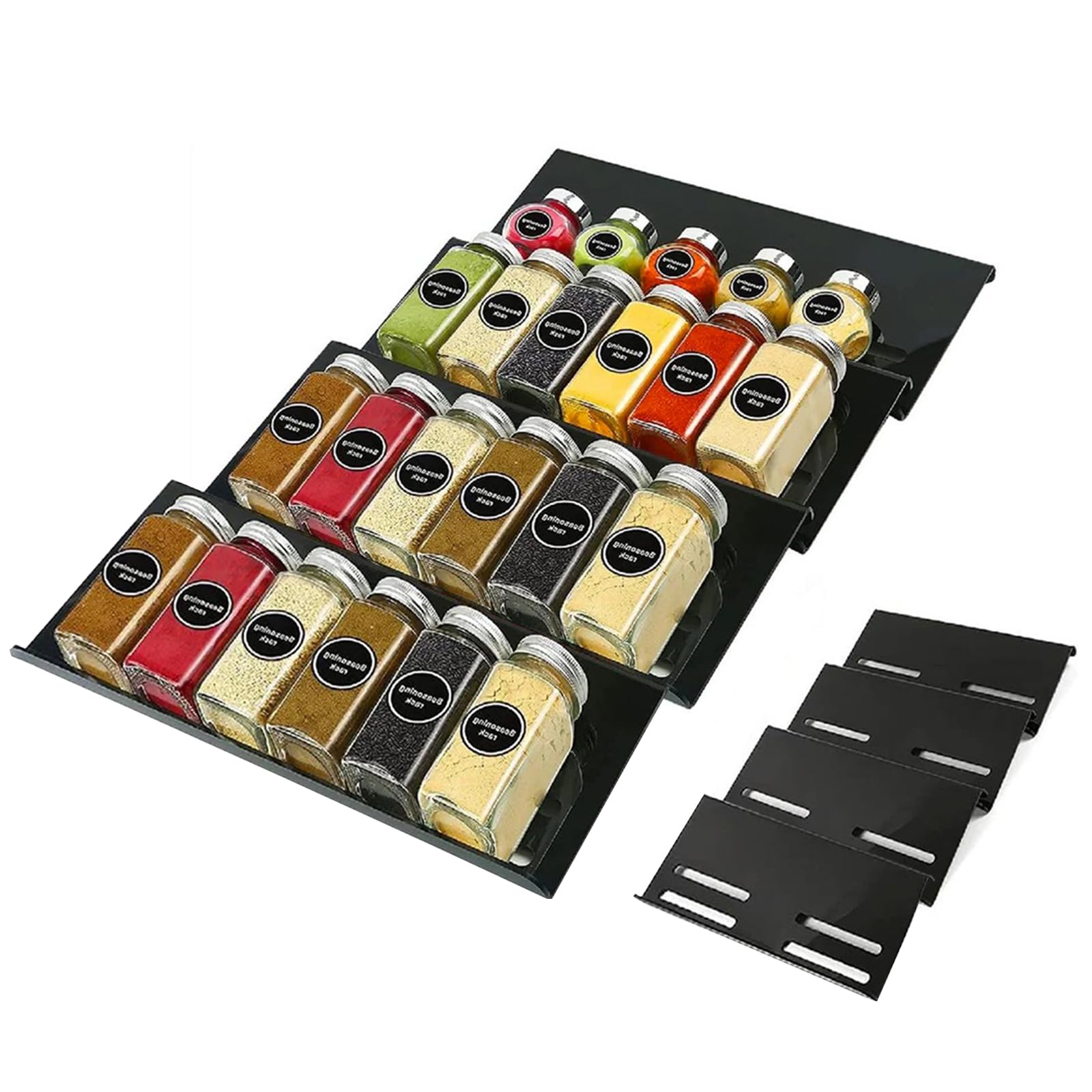 COXWANG Portaspezie da cucina in acrilico, organizer per