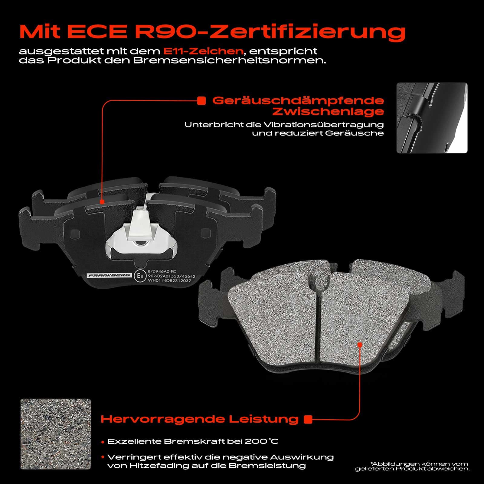 Frankberg Bremsensatz inkl. 2x Bremsscheiben + 4x Bremsbeläge Vorne