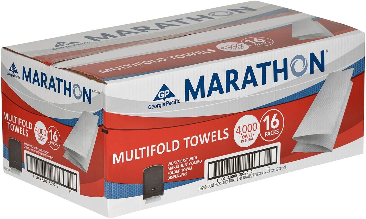 Marathon Multifold Paper Towels 4,000 Count Health
