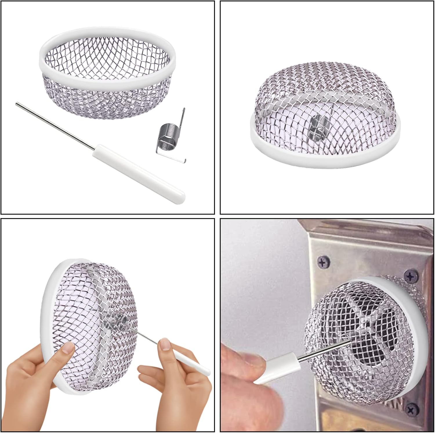 Eazy2hD 4 Pack Flying Insect Screen for RV Refrigerator Vents, RV Furnace Vent Cover,RV Furnace Bug Screen for Camper Vents