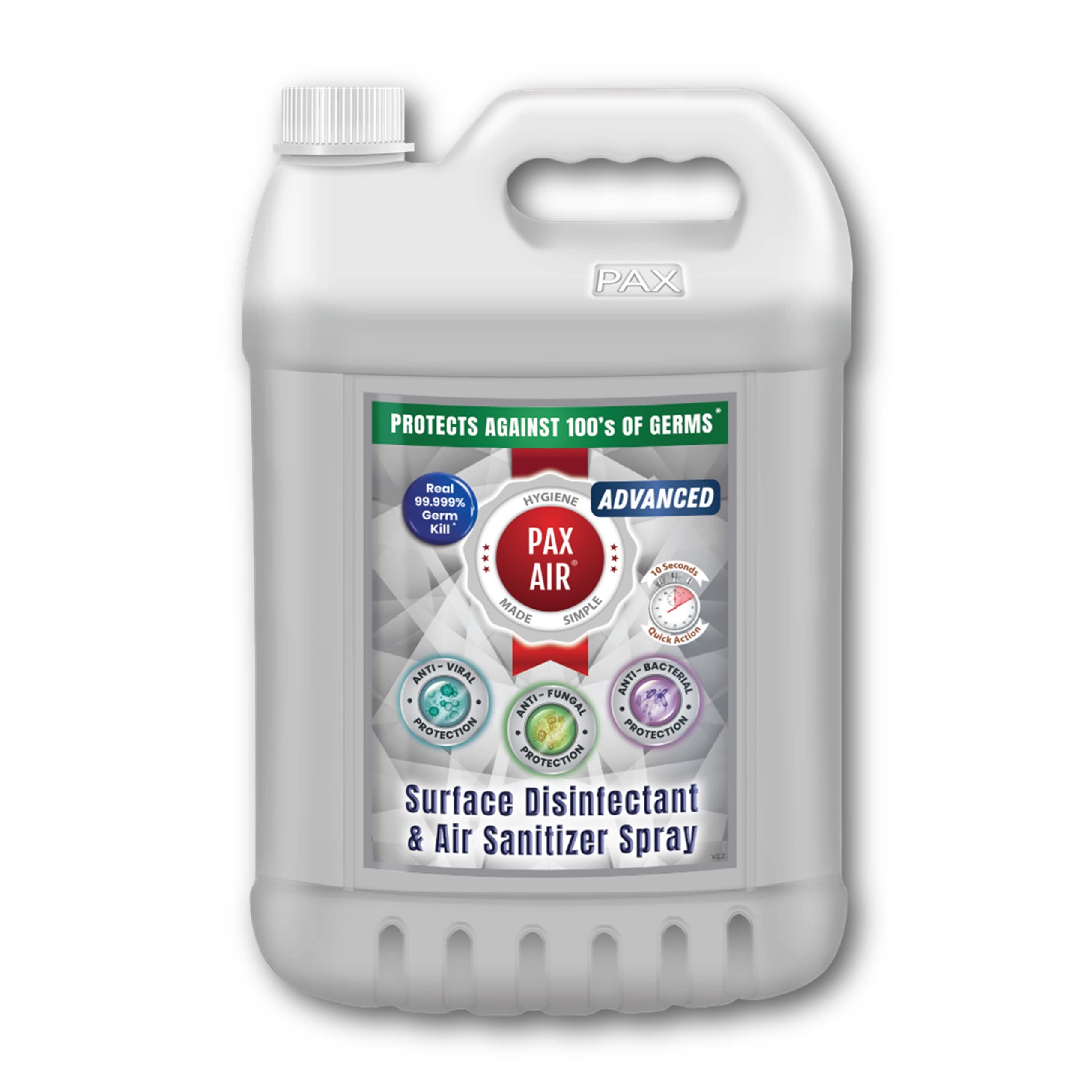 PaxAir Advanced Surface Disinfectant & Air Sanitizer Extra Strong Spray, 5L (B08H8GR45F) Amazon Price History, Amazon Price Tracker