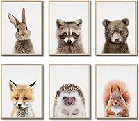 Vista 1 de EPHANY Pósteres e impresiones de animales de bebé, pintura en lienzo para cuarto de bebé, arte de pared con estampado de lechones, cuadro nórdico