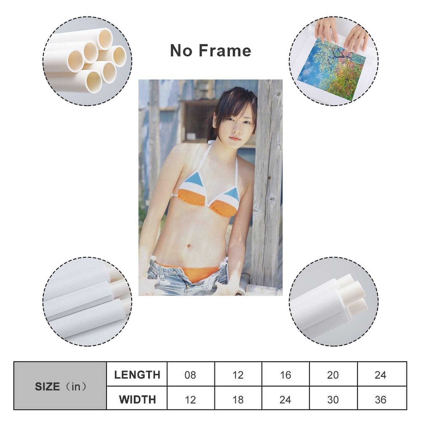 Amazon.co.jp: 女優 新垣結衣 写真 (15) ポスター 装飾 絵 キャンバス