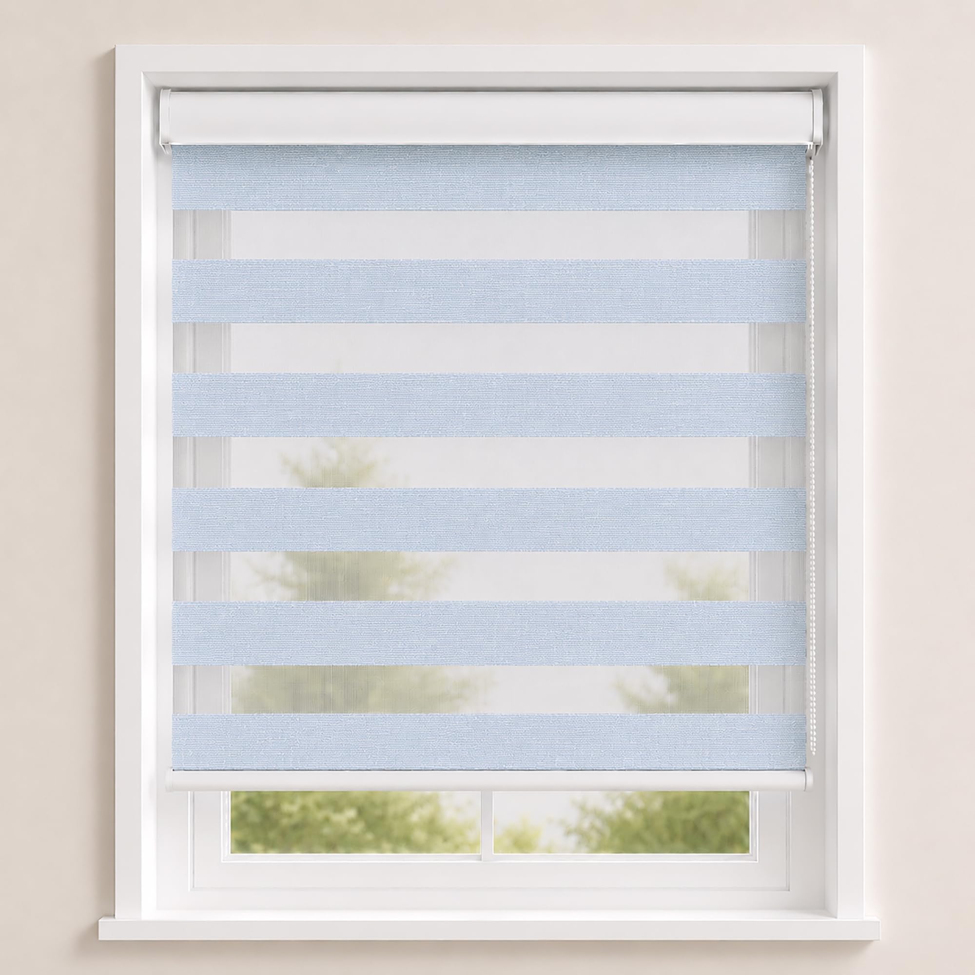 Day and Night Blinds No Drill, Zebra Roller Blinds for Windows
