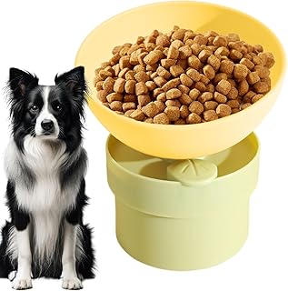 猫用食器 - 15度の傾斜が付いた高台付きフィーダー | 角度付き子猫用ボウル,猫 子猫 子犬 屋内 屋外