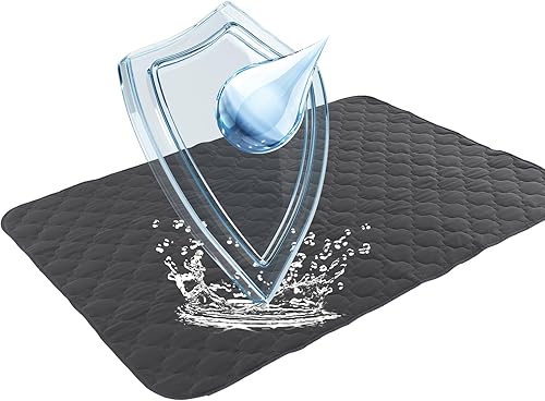 Miniatura 15 de Alsunny Almohadillas de cama lavables impermeables de 44x52 pulgadas (paquete de 2), almohadillas Chucks lavables para adultos, almohadillas de cama