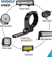 Vista 7 de VAZESWIN Soporte de Barra de Luz para UTV, Soporte de Montaje de LED de Aleación de Aluminio Resistente, Abrazadera de Barra Antivuelco UTV
