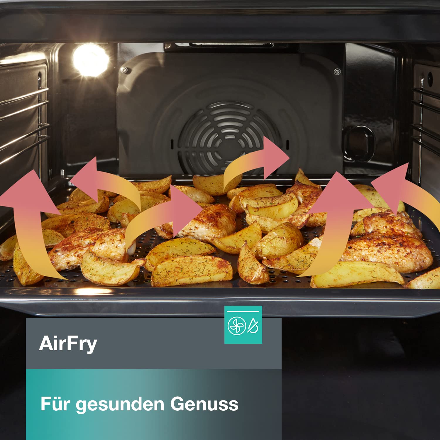 Gorenje OptiBake Advanced BPSA 6747 A08BGWI Einbau-Backofen/Wifi Connected / 77L / Heißluft/Pyrolyse/AutoBake/Touch Bedienung/Bratenthermometer/SteamAssist/PizzaMode 300°C/schwarz
