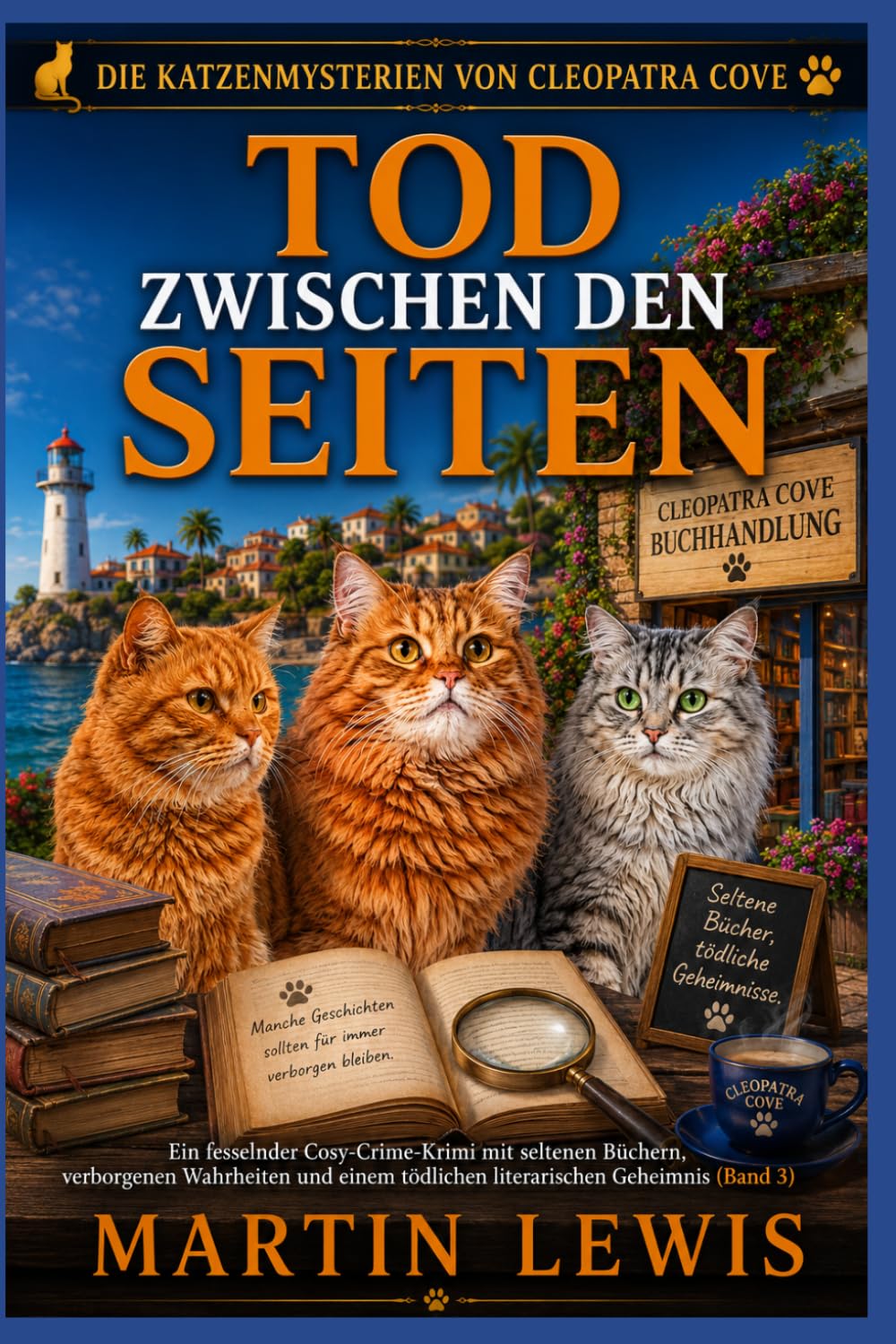 Tod zwischen den Seiten: Ein fesselnder Cosy-Crime-Krimi mit seltenen Büchern, verborgenen Wahrheiten und einem tödlichen literarischen Geheimnis (Band 3) (Die Katzenmysterien von Cleopatra Cove)